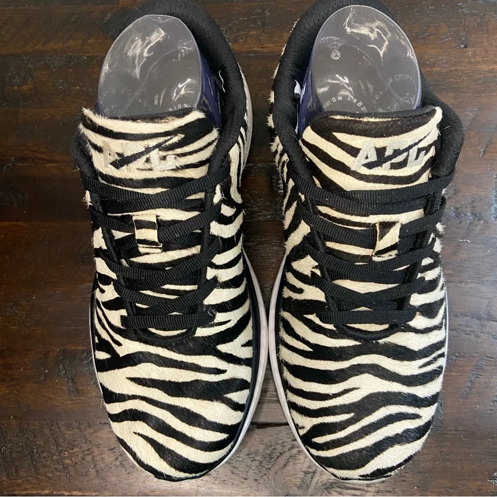 APL Athletic Propulstion Labs Women's Phantom Zebra Calf Hair Sneakers Size 7